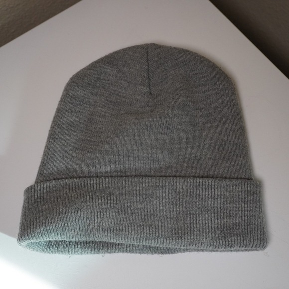 Carhartt Knit Beanie Hat Grey Acrylic One Size RN 14806 + A18HGY Made in USA - Picture 2 of 4